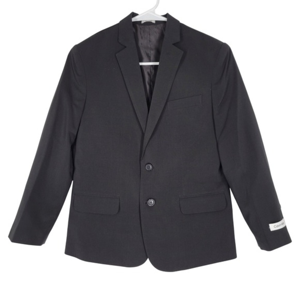 Calvin Klein‎ Boys Husky 10 Suit Black Blazer Jacket Formal Easter